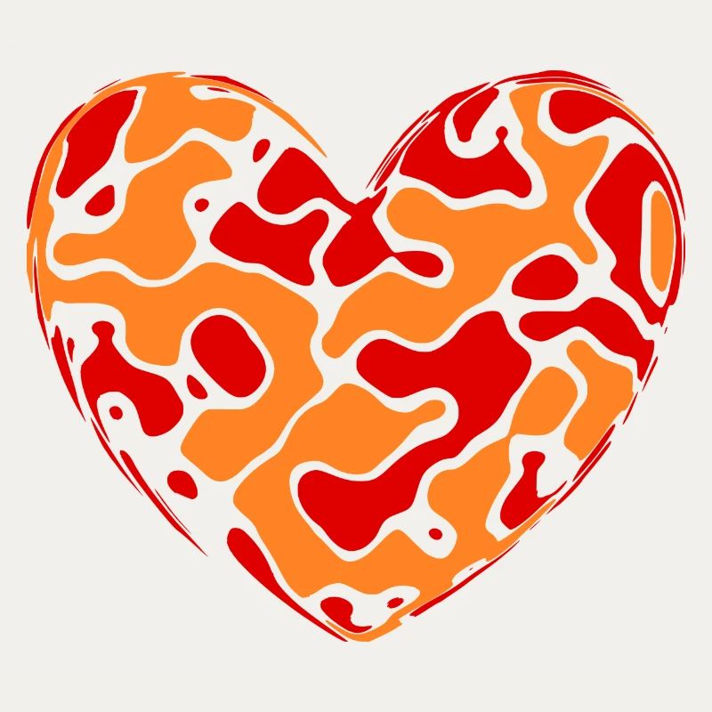 orangenes Herz Herzen Geschenk Muttertag Mutter