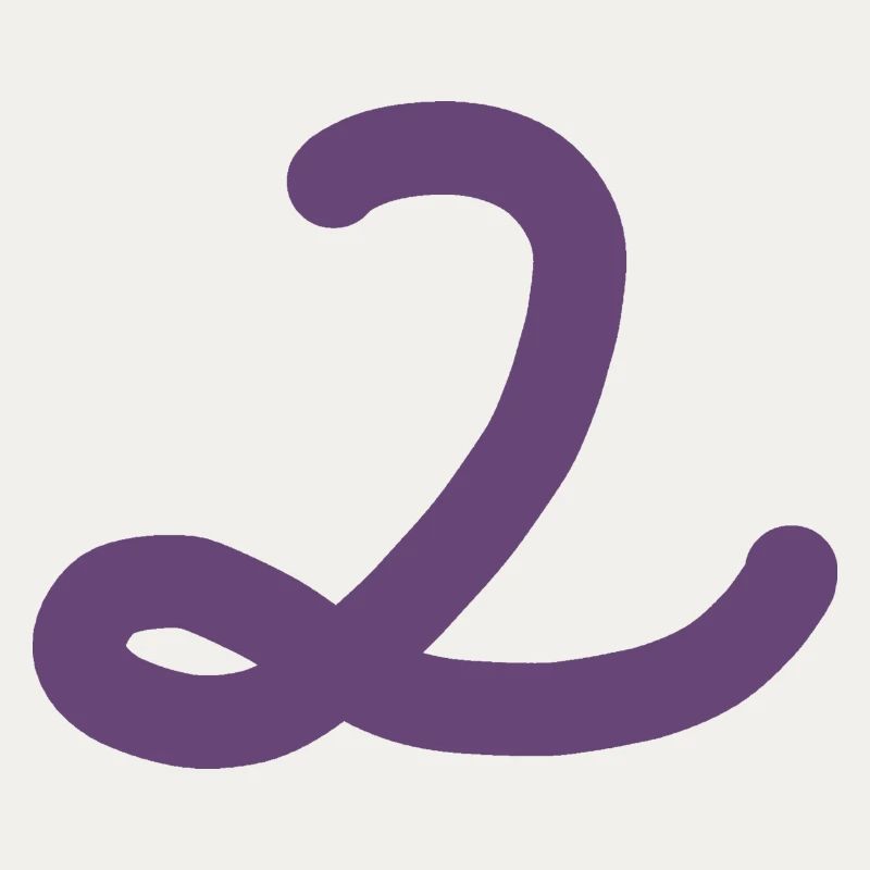2 Numéro deux numéro violet