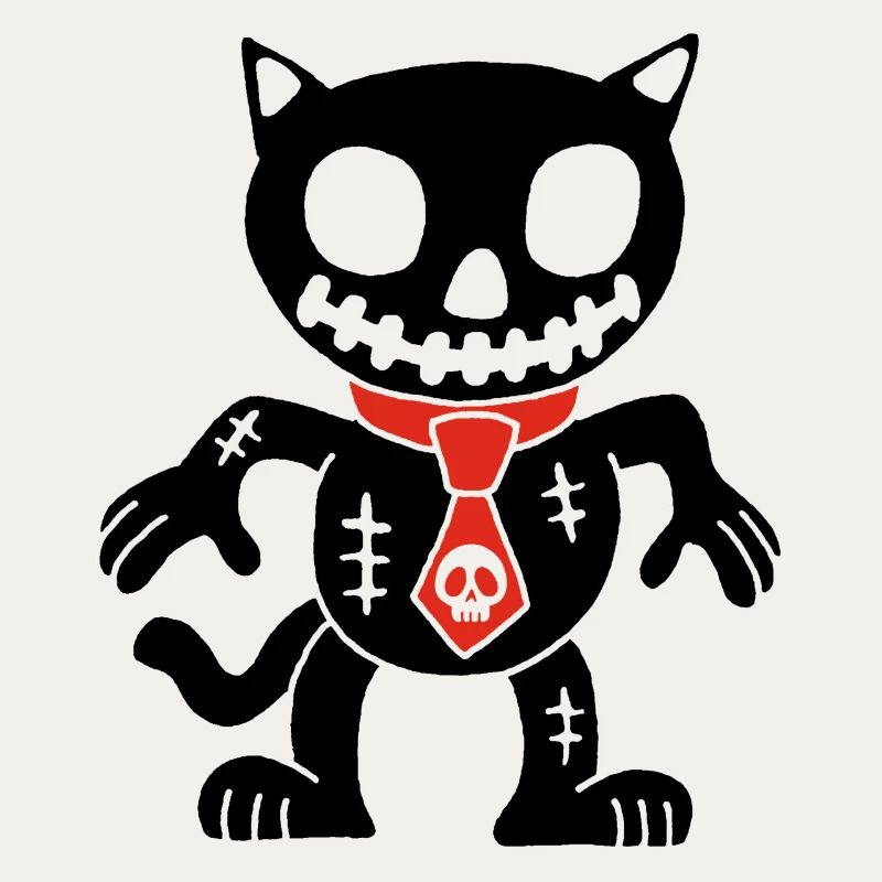 Black cat voodoo doll