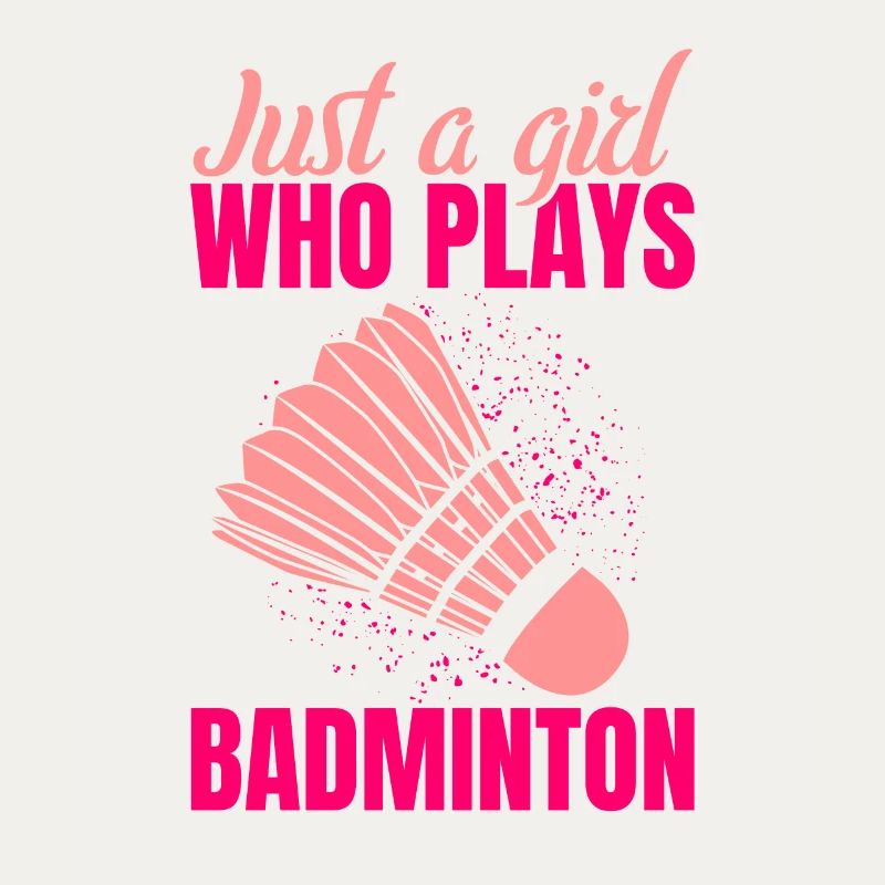 Nur ein Mädchen das Badminton spielt