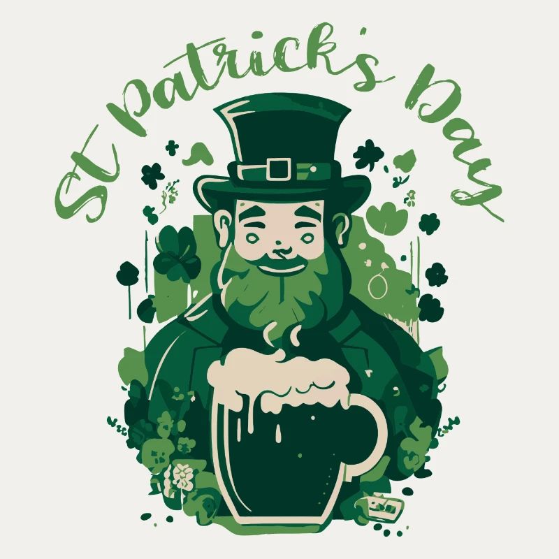 St. Patrick's Day Tee: Leprechaun & Bierspaß!