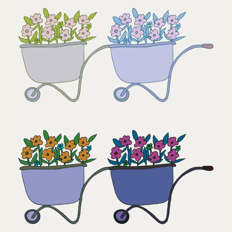 Wheelbarrows 4-fold