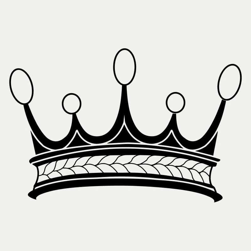 Crown five pearls transparent shadow image