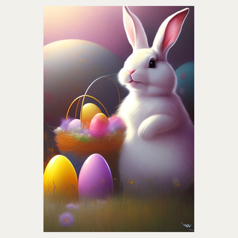 Easter Bunny with Easter Eggs