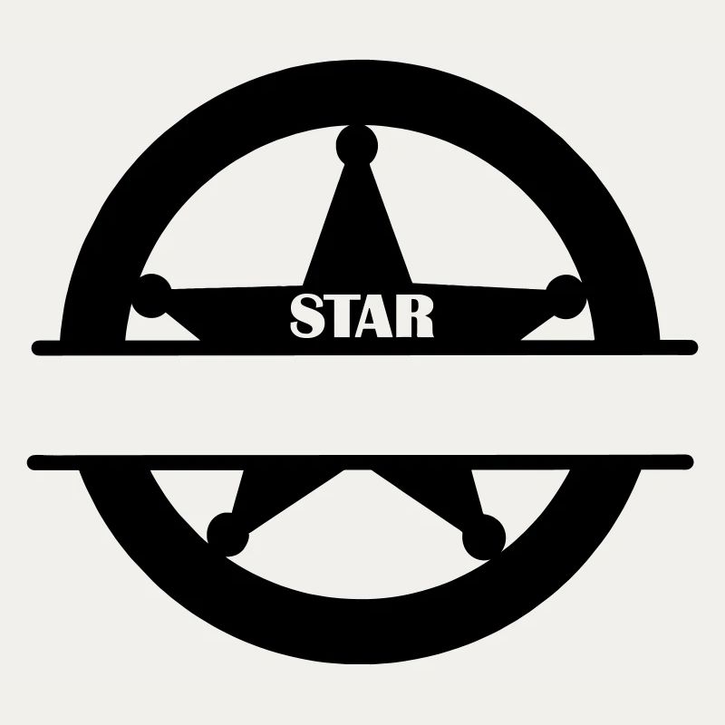 Marshal star in circle monogram