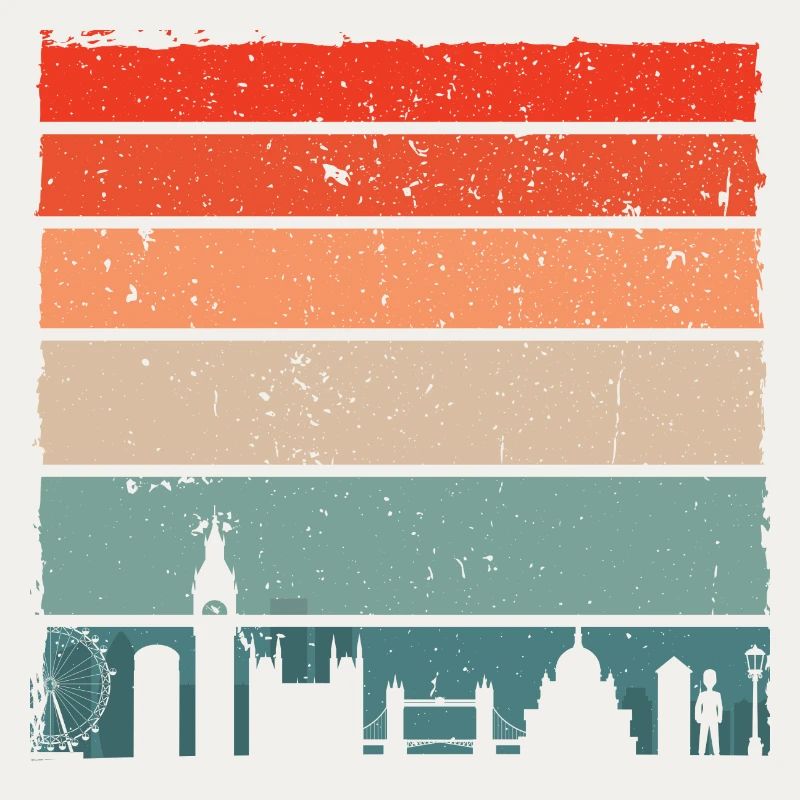 Sunset Skyline Stripes