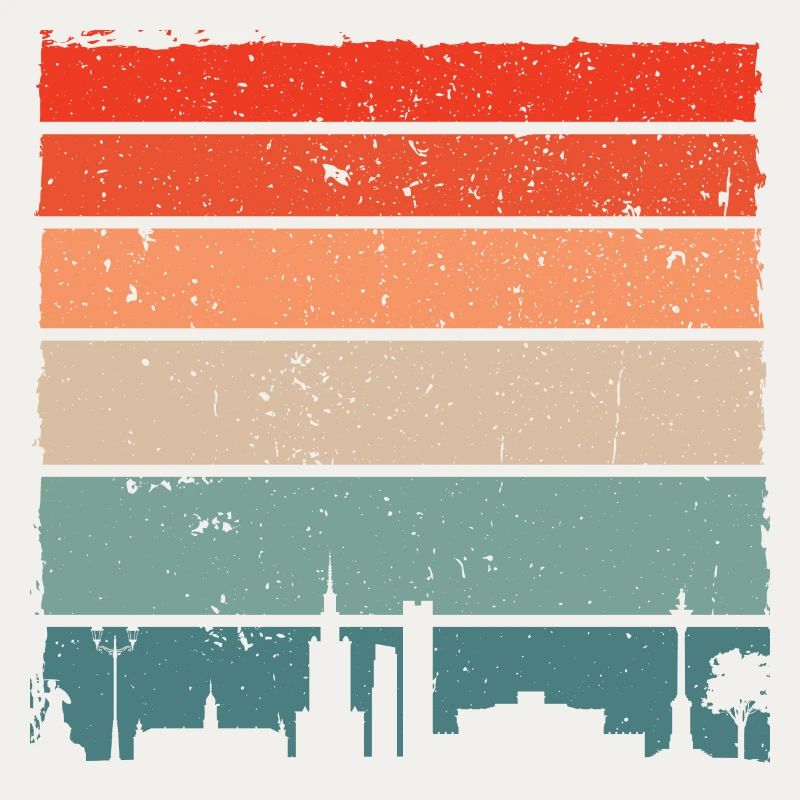 Sunset Skyline Gradient Tee