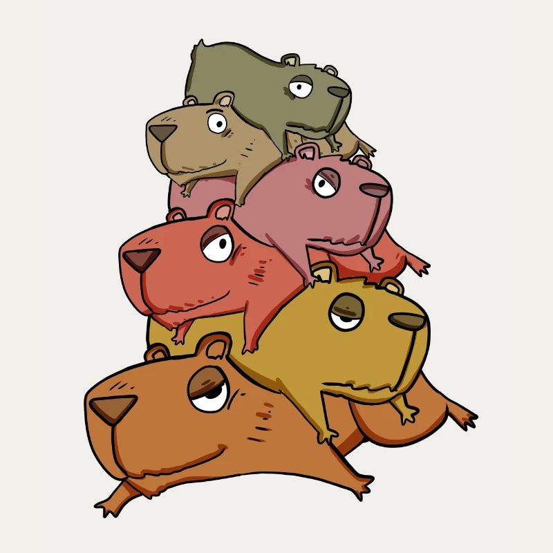 Capybara pile capybara