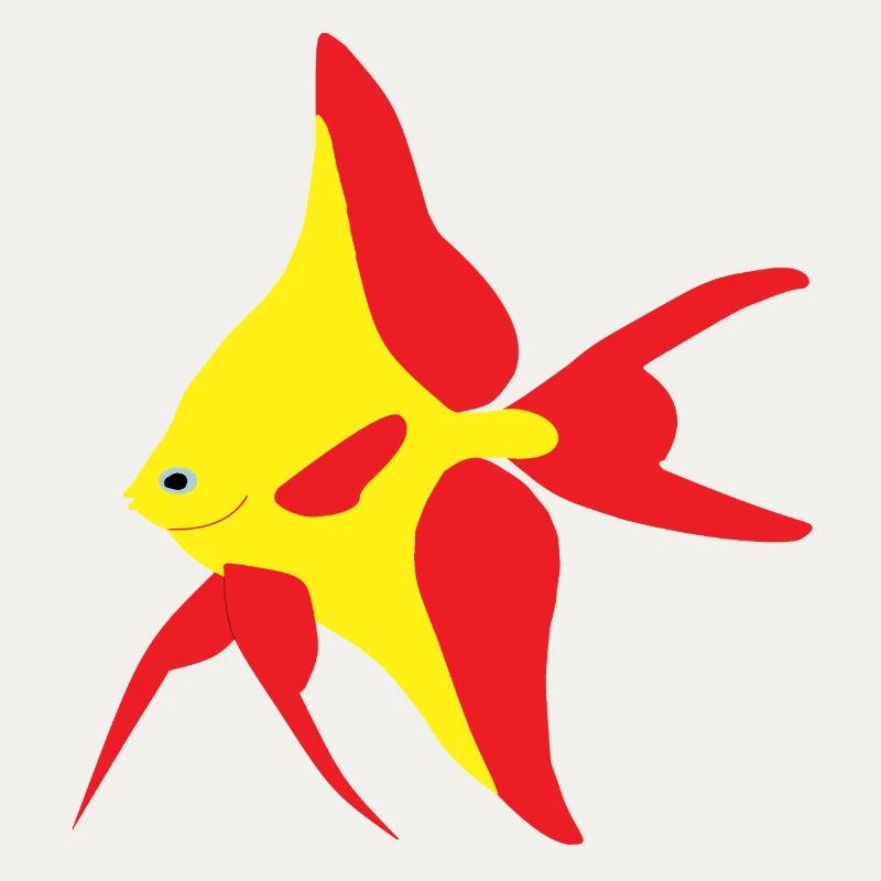 Poisson drapeau rouge et jaune