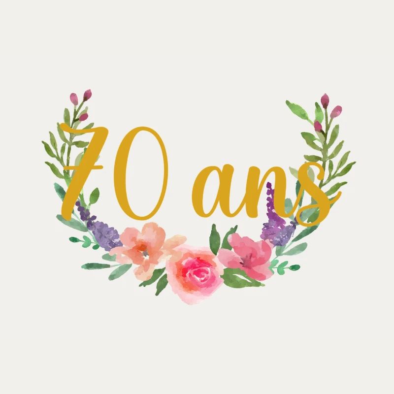 anniversaire fleurs âge 70ans