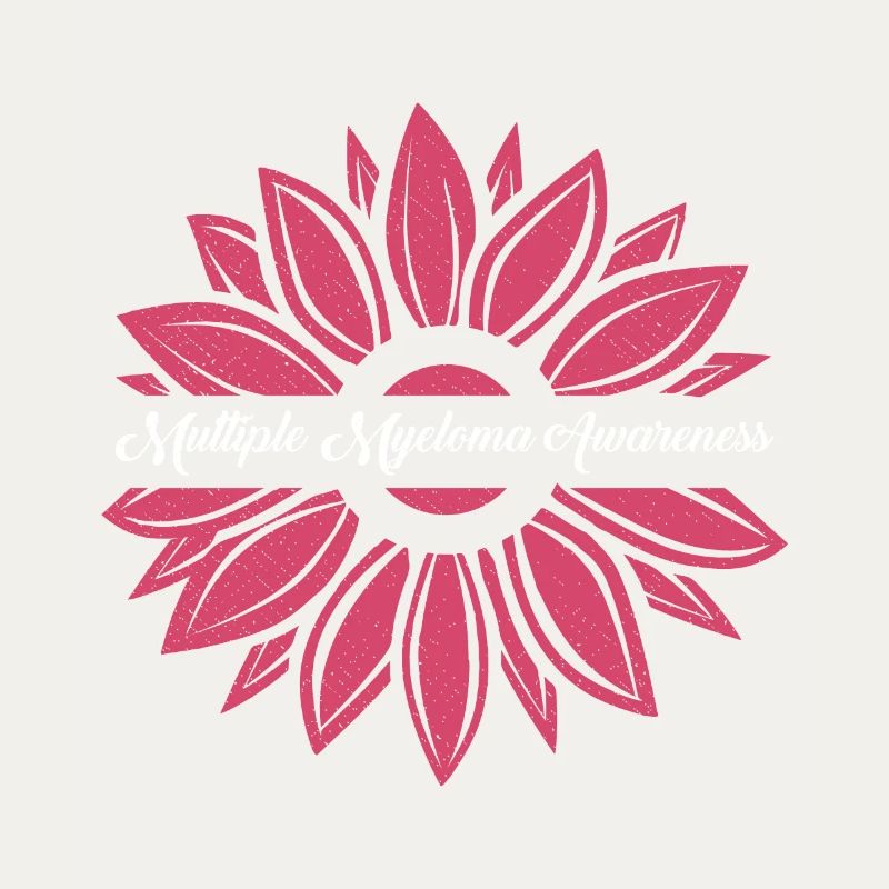 Multiple Myeloma Awareness Burgundy Sunflowe