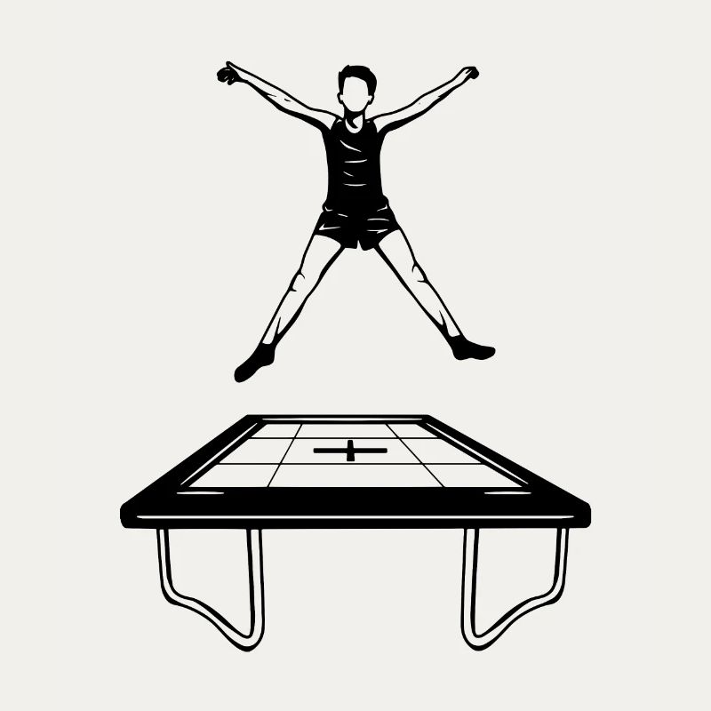 Trampolin Junge