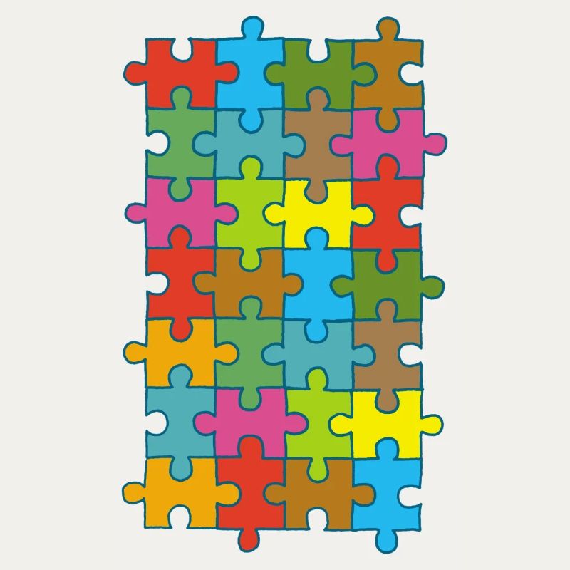 Puzzle multicolore