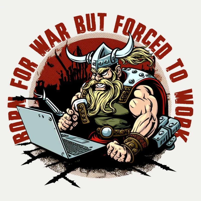 Wikinger-Admin mit Schriftzug