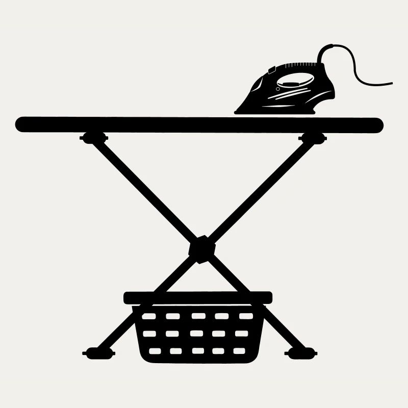 Srichplak en fer et panier à linge