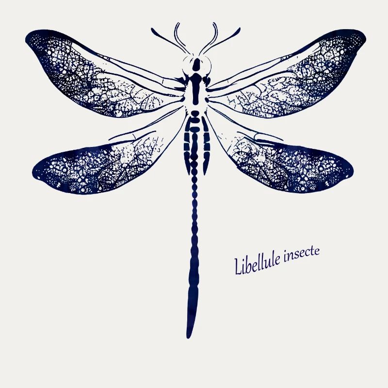 Tiefblaue Libellen Silhouette