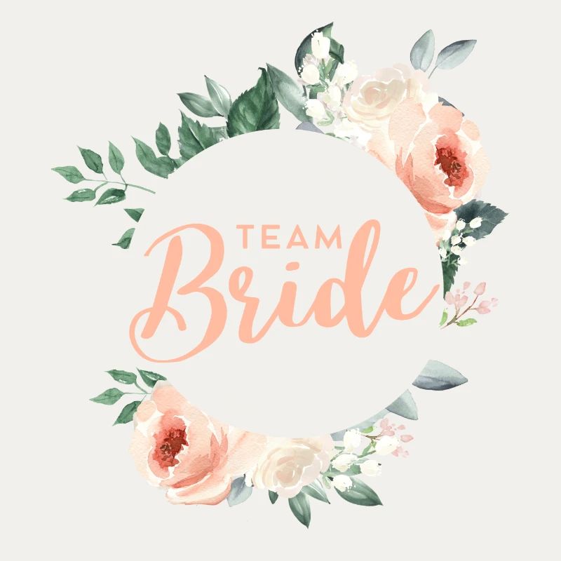 Team Bride! Green pastel wreath, customisable