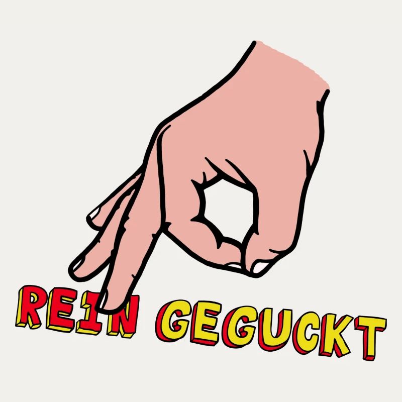 Comic Hand Index Finger with Retro Text