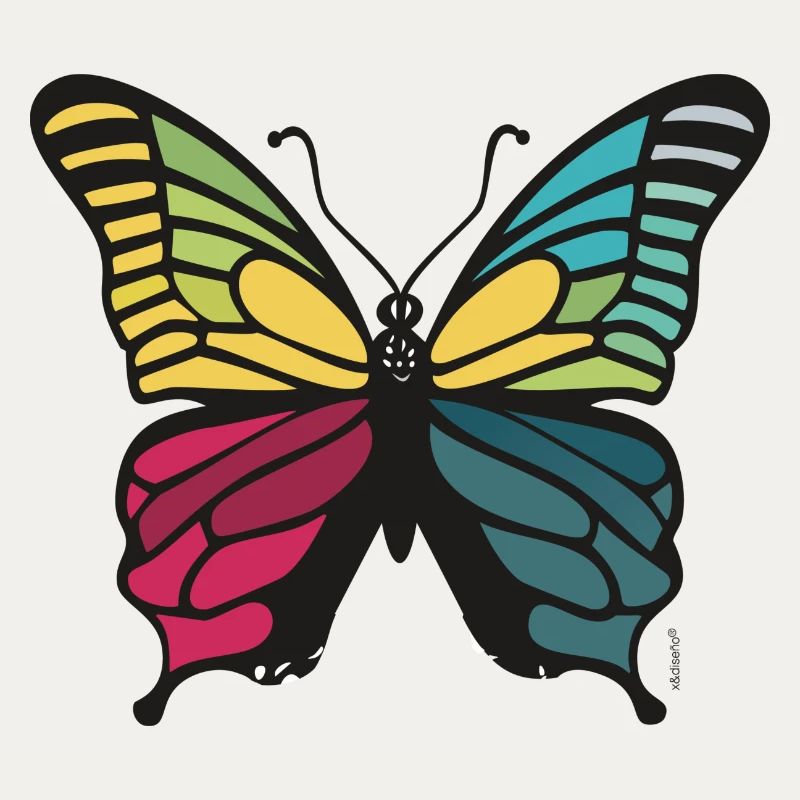 Lebendiger Regenbogenschmetterling