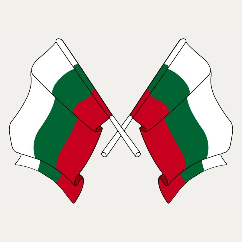 Two flags Bulgaria