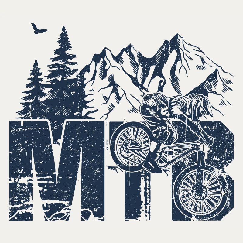 Mountain Biking Silhouette