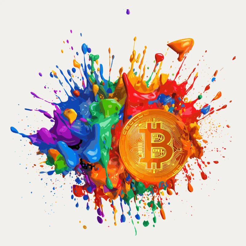 Splash de couleur Bitcoin