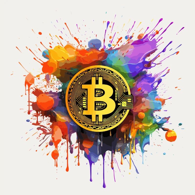 Splash de couleur Bitcoin