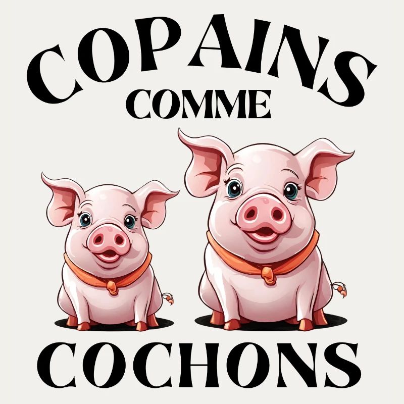 cochon, copains comme cochons, amitié