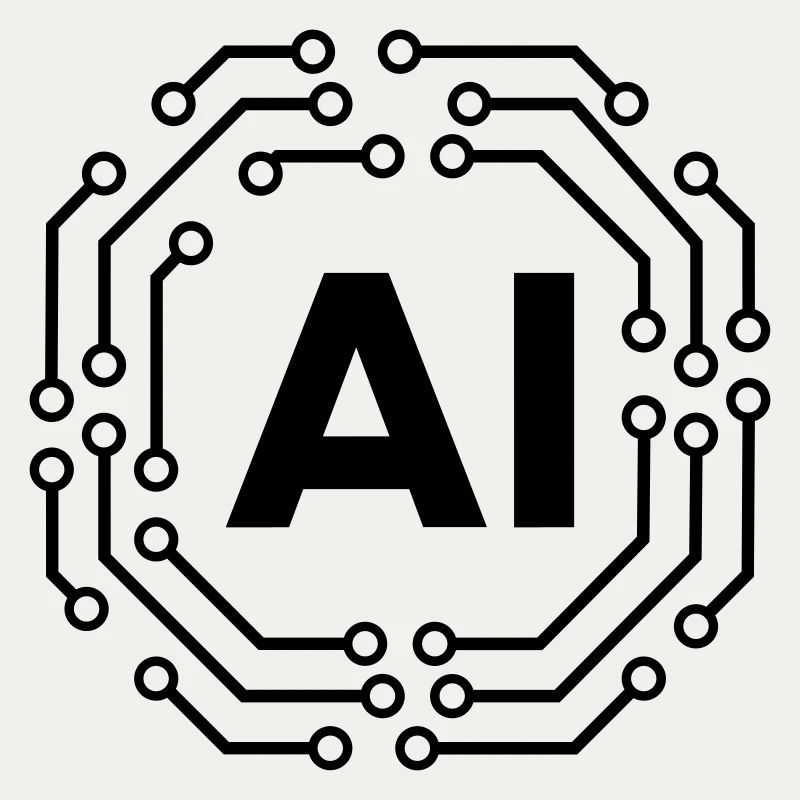 AI Icon Badge Logo Artificial Intelligence Logo