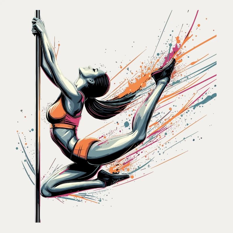 Pole dance dynamique couleurs cadeau