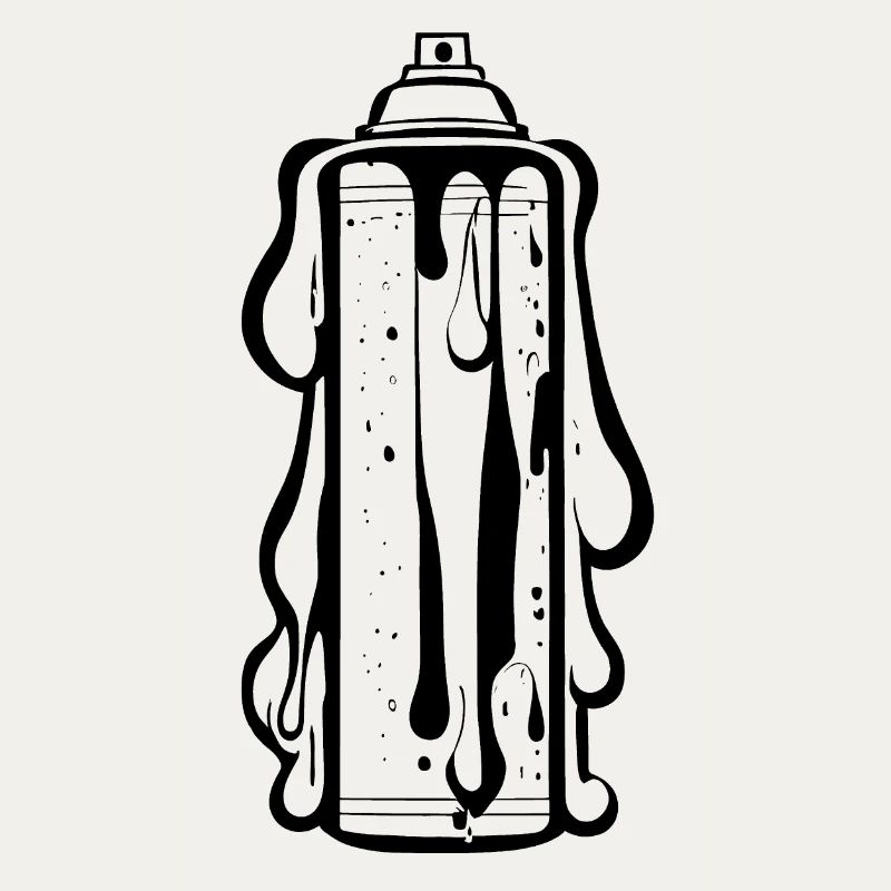 Comic Spray Can with Drops