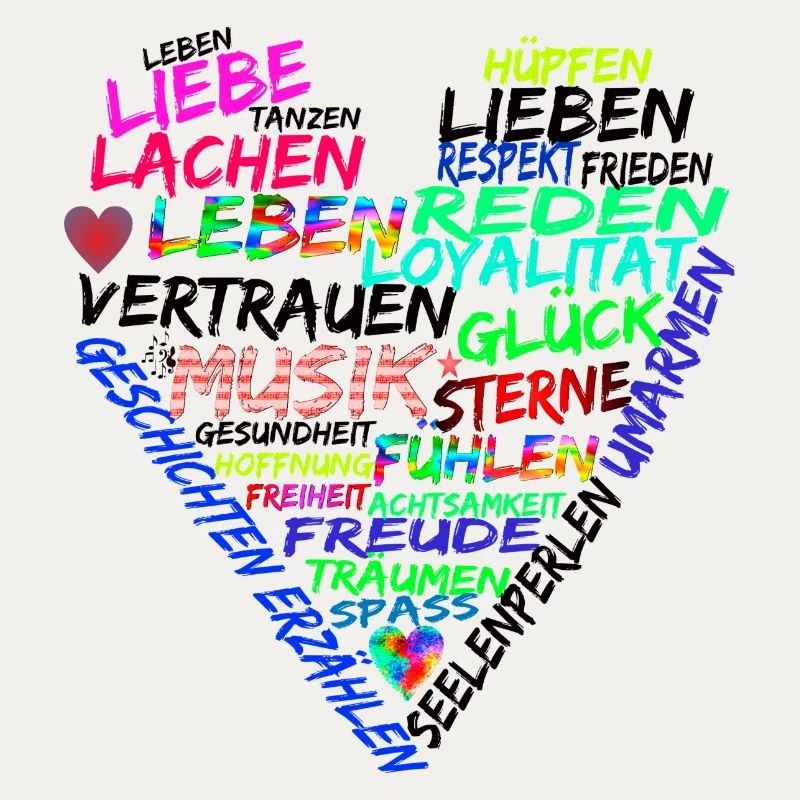 Text Herz Leben Liebe Frieden