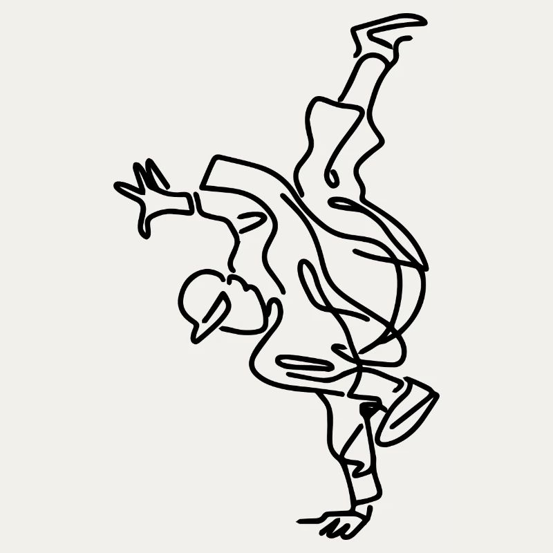 Breakdance Boy Drawing