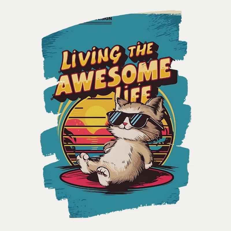 Live Chill Badass Cat