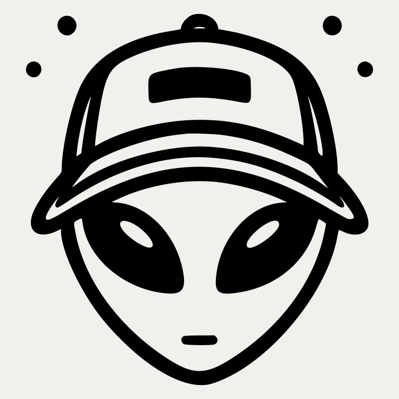 Alien mit Trucker-Mütze