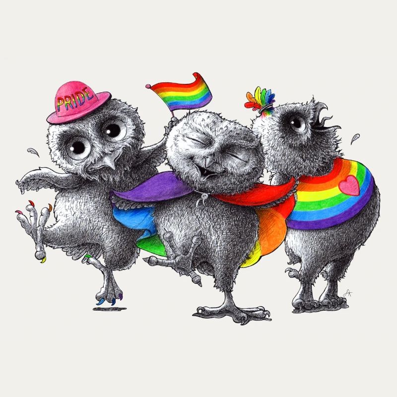 Happy Dancing Pride Owls