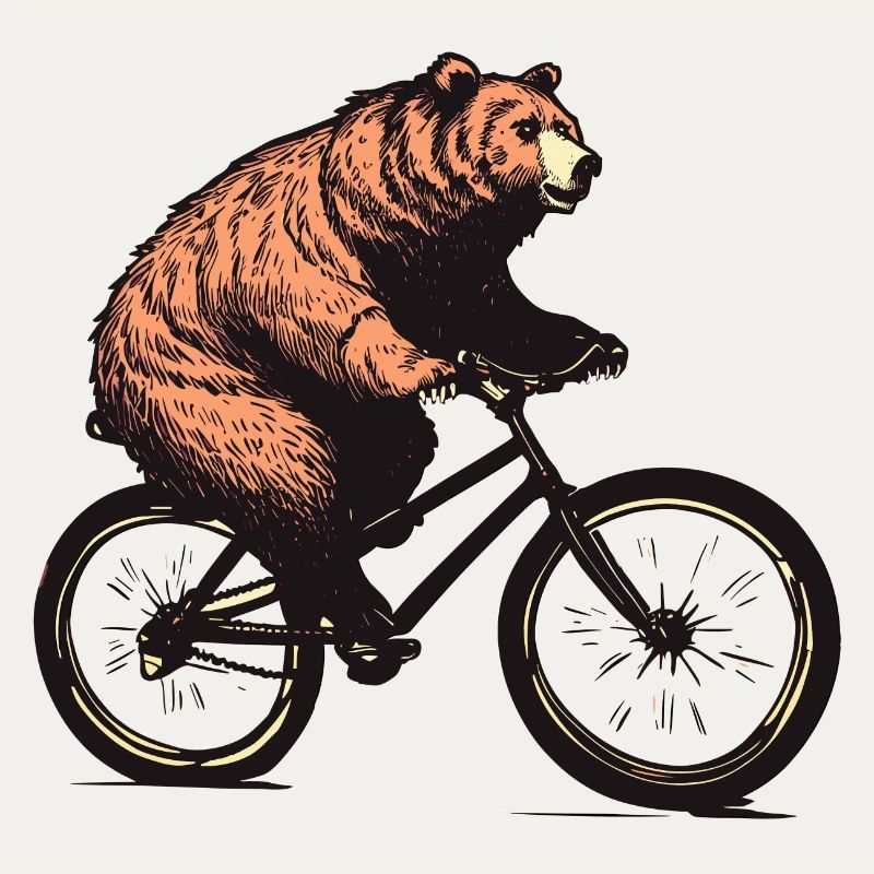 Wild Bear on Bicycle Design