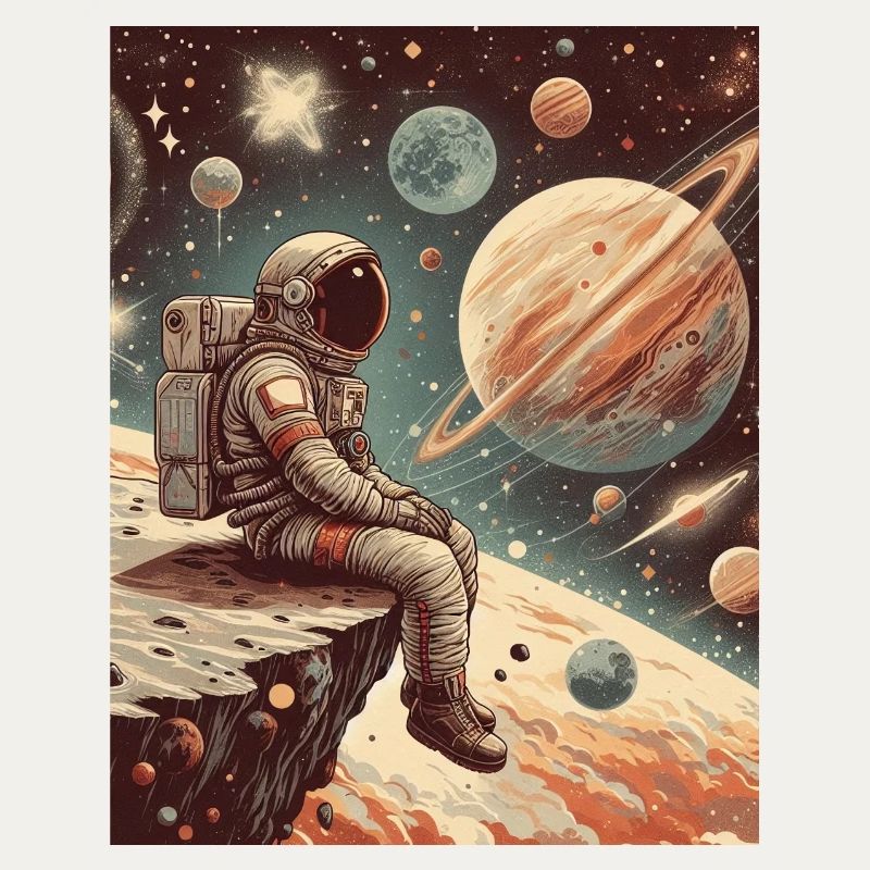 An Astronaut Exploring the infinite,