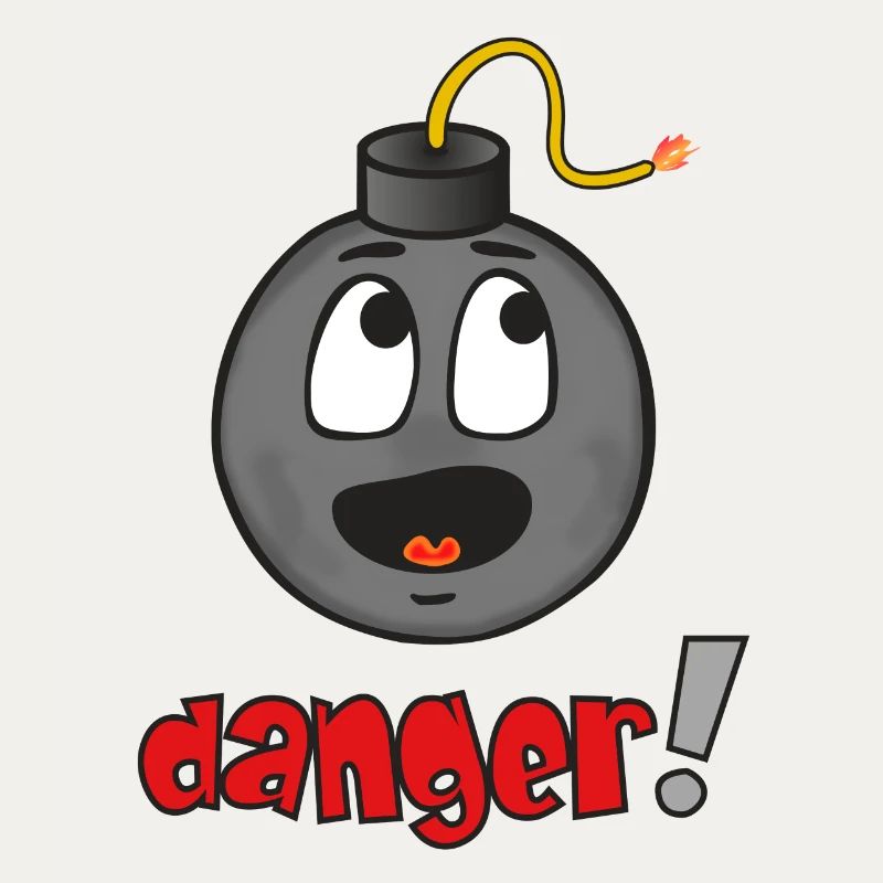 Danger Explosive Face - Funny Emoticon