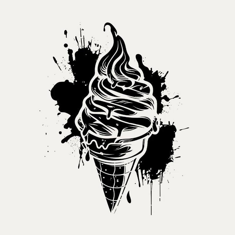 Cornet de crème glacée glace molle