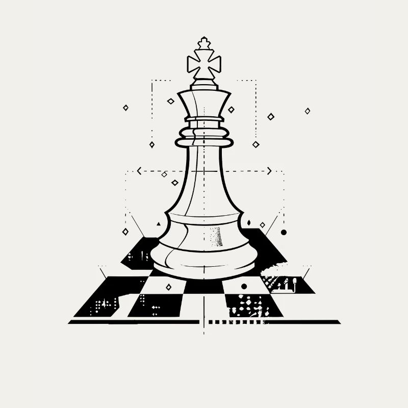 Dessin de pièces d’échecs