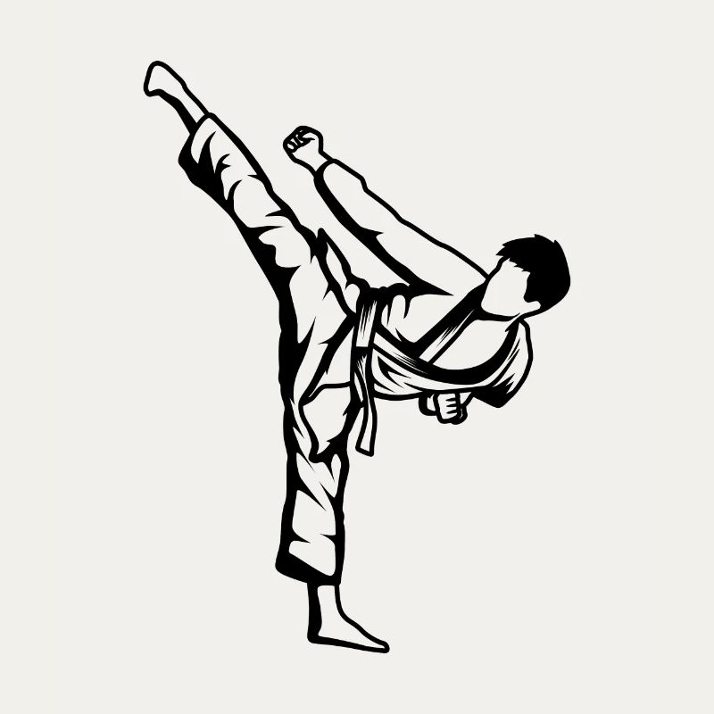 Dessin de garçon de karaté