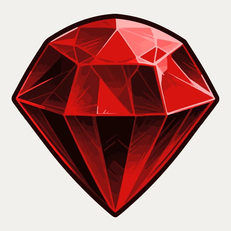 Précieuse pierre précieuse de rubis rouge