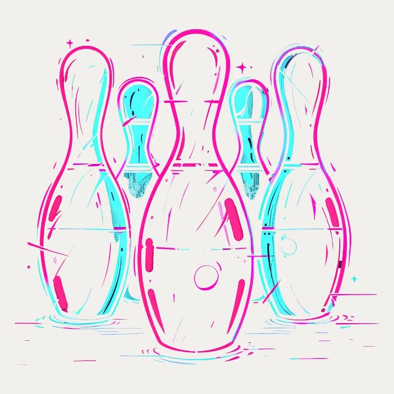 Bowling rétro Synthwave