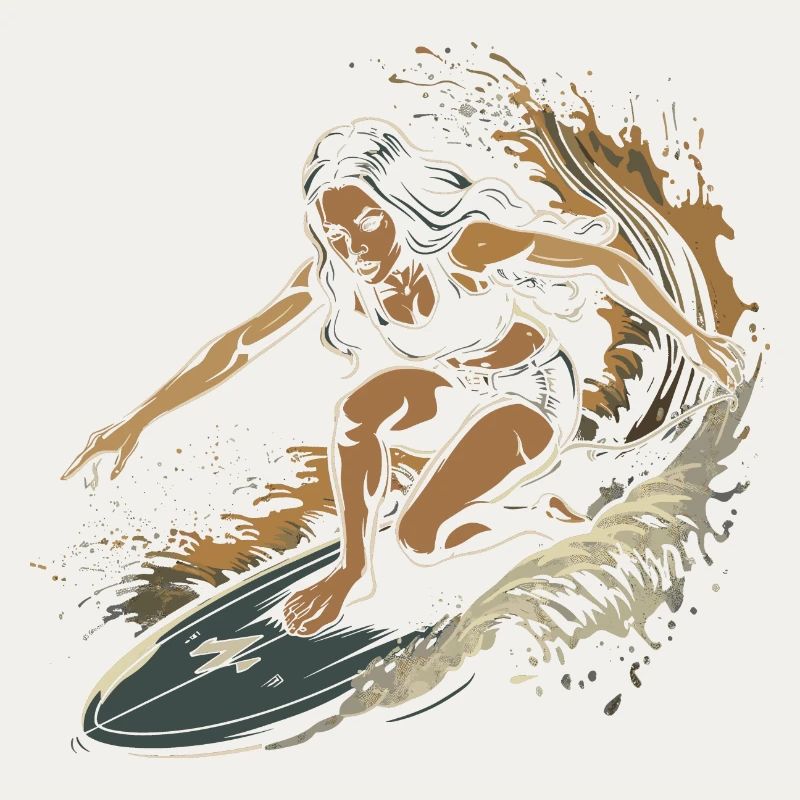 Graphique du surfeur