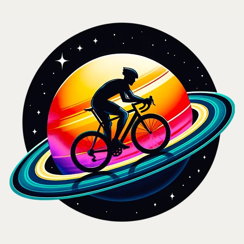Cyclist on Saturn