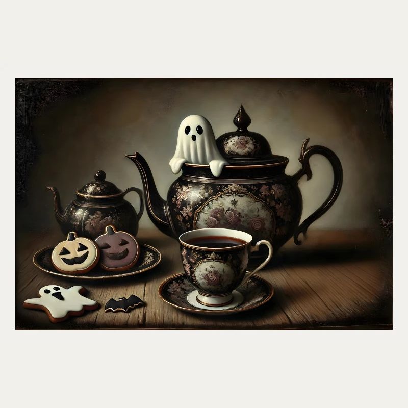 atmospheric Halloween tea hour - witching hour
