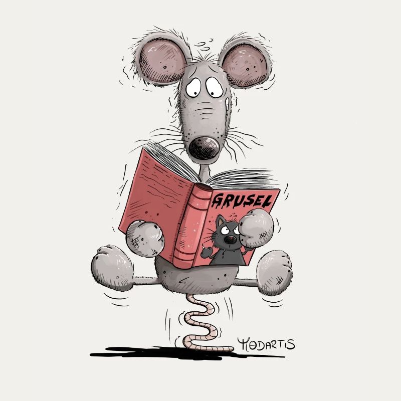 Bookworm Rat Book Reading Bookworm