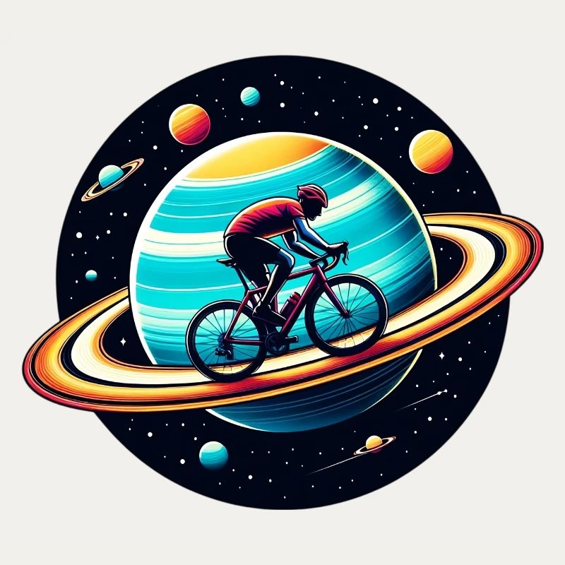 Cyclist on Saturn