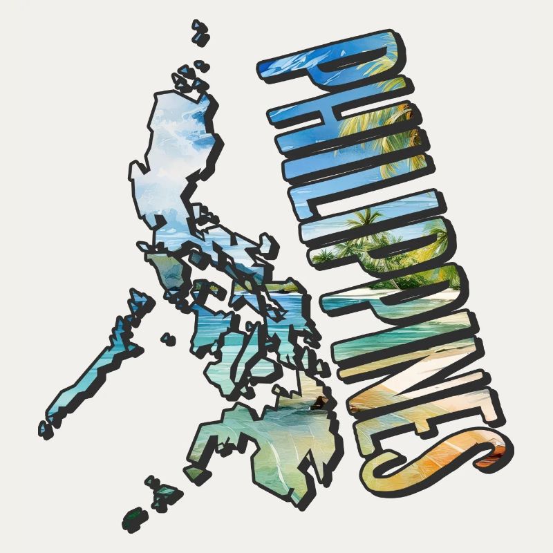Watercolor Map Philippines